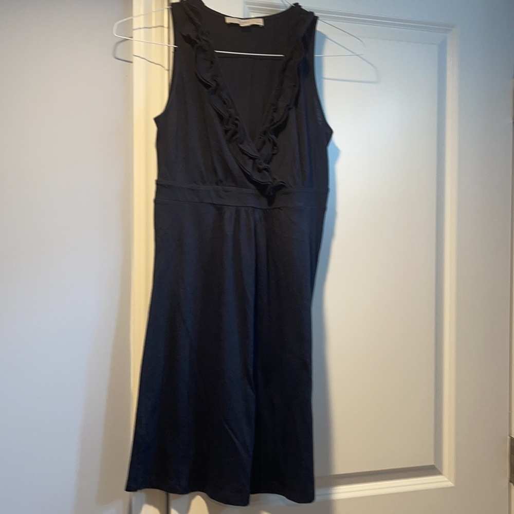 NWOT LOFT navy sleeveless V neck dress in size XXSP - Picture 1 of 4